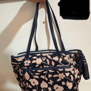 Kate Spade Navy and Pink Floral Tote